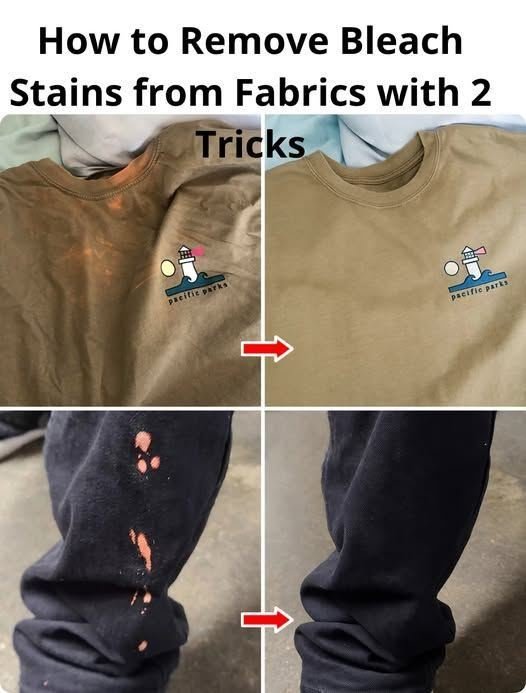 How to Remove Bleach Stains from Fabrics with 2 Simple Tricks  (Fix Ruined Clothes Fast!)