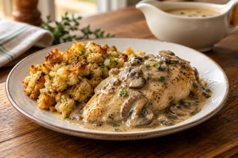 4-Ingredient Slow Cooker Chicken with Stuffing